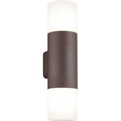 BES LED LED Tuinverlichting - Wandlamp Buitenlamp - Trion Hosina Up and Down - E27 Fitting - 2-lichts - Spatwaterdicht IP44 - Roestkleur - Aluminium BES LED LED Tuinverlichting - Wandlamp Buitenlamp - Trion Hosina Up and Down - E27 Fitting - 2-lichts - Spatwaterdicht IP44 - Roestkleur - Aluminium