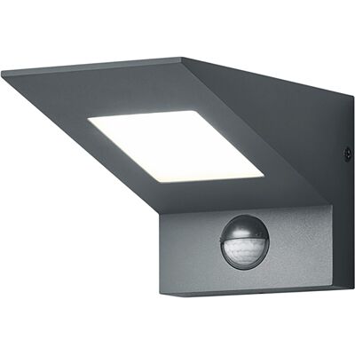 BES LED LED Tuinverlichting met Bewegingssensor - Buitenlamp - Trion Nilsona - Wand - 8W - Warm Wit 3000K - Vierkant - Mat Antraciet - Aluminium BES LED LED Tuinverlichting met Bewegingssensor - Buitenlamp - Trion Nilsona - Wand - 8W - Warm Wit 3000K - Vierkant - Mat Antraciet - Aluminium