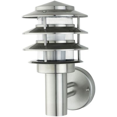 BES LED LED Tuinverlichting - Buitenlamp - Kayo 2 - Wand - RVS - E27 - Rond BES LED LED Tuinverlichting - Buitenlamp - Kayo 2 - Wand - RVS - E27 - Rond