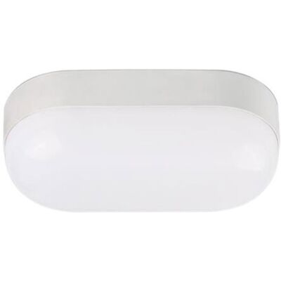 BES LED LED Tuinverlichting - Buitenlamp - Stella 8 - Wand - Kunststof Mat Wit - 8W Natuurlijk Wit 4200K - Ovaal BES LED LED Tuinverlichting - Buitenlamp - Stella 8 - Wand - Kunststof Mat Wit - 8W Natuurlijk Wit 4200K - Ovaal