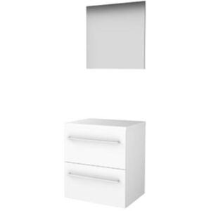Basic Line Basic-Line Basic 46 Badkamermeubelset - 60 x 46 cm - Met Grepen - 2 Lades - Wastafelblad - Spiegel - Ice White Basic Line Basic-Line Basic 46 Badkamermeubelset - 60 x 46 cm - Met Grepen - 2 Lades - Wastafelblad - Spiegel - Ice White