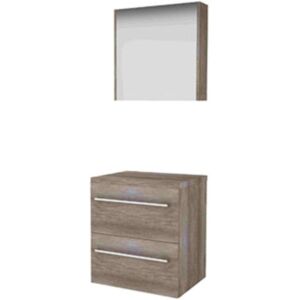 Basic Line Basic-Line Comfort 46 Badkamermeubelset - 60 x 46 cm - Met Grepen - 2 Lades - Wastafelblad - Spiegelkast - Scotch Oak Basic Line Basic-Line Comfort 46 Badkamermeubelset - 60 x 46 cm - Met Grepen - 2 Lades - Wastafelblad - Spiegelkast - Scotch Oak