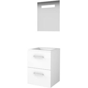 Basic Line Basic-Line Economic 46 Badkamermeubelset - 50 x 46 cm - Met Grepen - 2 Lades - Acryl Wastafel - Zonder Kraangat - Spiegel met LED Verlichting - Ice White Basic Line Basic-Line Economic 46 Badkamermeubelset - 50 x 46 cm - Met Grepen - 2 Lades - Acryl Wastafel - Zonder Kraangat - Spiegel met LED Verlichting - Ice White