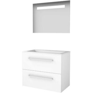 Basic Line Basic-Line Economic 46 Badkamermeubelset - 80 x 46 cm - Met Grepen - 2 Lades - Acryl Wastafel - 1 Kraangat - Spiegel met LED Verlichting - Ice White Basic Line Basic-Line Economic 46 Badkamermeubelset - 80 x 46 cm - Met Grepen - 2 Lades - Acryl Wastafel - 1 Kraangat - Spiegel met LED Verlichting - Ice White
