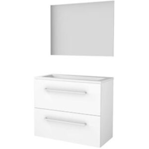 Basic Line Basic-Line Framed 39 Badkamermeubelset - Ondiep - 80 x 39 cm - Met Grepen - 2 Lades - Acryl Wastafel - Zonder Kraangat - Spiegel met Zwart Aluminium Frame - Ice White Basic Line Basic-Line Framed 39 Badkamermeubelset - Ondiep - 80 x 39 cm - Met Grepen - 2 Lades - Acryl Wastafel - Zonder Kraangat - Spiegel met Zwart Aluminium Frame - Ice White