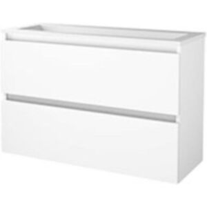 Basic Line Basic-Line Start 39 Badkamermeubelset - Ondiep - 100 x 39 cm - Greeploos - 2 Lades - Acryl Wastafel - Zonder Kraangat - Ice White Basic Line Basic-Line Start 39 Badkamermeubelset - Ondiep - 100 x 39 cm - Greeploos - 2 Lades - Acryl Wastafel - Zonder Kraangat - Ice White