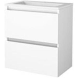 Basic Line Basic-Line Start 39 Badkamermeubelset - Ondiep - 60 x 39 cm - Greeploos - 2 Lades - Acryl Wastafel - 1 Kraangat - Ice White Basic Line Basic-Line Start 39 Badkamermeubelset - Ondiep - 60 x 39 cm - Greeploos - 2 Lades - Acryl Wastafel - 1 Kraangat - Ice White