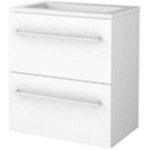 Basic Line Basic-Line Start 39 Badkamermeubelset - Ondiep - 60 x 39 cm - Met Grepen - 2 Lades - Acryl Wastafel - 1 Kraangat - Ice White Basic Line Basic-Line Start 39 Badkamermeubelset - Ondiep - 60 x 39 cm - Met Grepen - 2 Lades - Acryl Wastafel - 1 Kraangat - Ice White