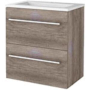 Basic Line Basic-Line Start 39 Badkamermeubelset - Ondiep - 60 x 39 cm - Met Grepen - 2 Lades - Acryl Wastafel - 1 Kraangat - Scotch Oak Basic Line Basic-Line Start 39 Badkamermeubelset - Ondiep - 60 x 39 cm - Met Grepen - 2 Lades - Acryl Wastafel - 1 Kraangat - Scotch Oak