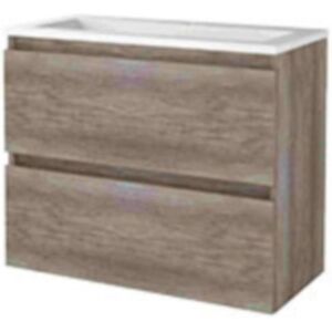 Basic Line Basic-Line Start 39 Badkamermeubelset - Ondiep - 80 x 39 cm - Greeploos - 2 Lades - Acryl Wastafel - 1 Kraangat - Scotch Oak Basic Line Basic-Line Start 39 Badkamermeubelset - Ondiep - 80 x 39 cm - Greeploos - 2 Lades - Acryl Wastafel - 1 Kraangat - Scotch Oak