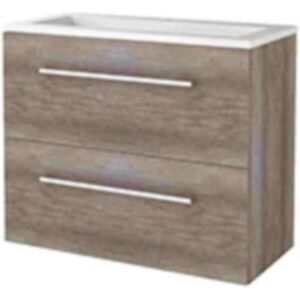 Basic Line Basic-Line Start 39 Badkamermeubelset - Ondiep - 80 x 39 cm - Met Grepen - 2 Lades - Acryl Wastafel - 1 Kraangat - Scotch Oak Basic Line Basic-Line Start 39 Badkamermeubelset - Ondiep - 80 x 39 cm - Met Grepen - 2 Lades - Acryl Wastafel - 1 Kraangat - Scotch Oak