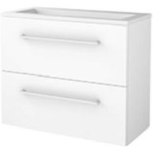 Basic Line Basic-Line Start 39 Badkamermeubelset - Ondiep - 80 x 39 cm - Met Grepen - 2 Lades - Acryl Wastafel - Zonder Kraangat - Ice White Basic Line Basic-Line Start 39 Badkamermeubelset - Ondiep - 80 x 39 cm - Met Grepen - 2 Lades - Acryl Wastafel - Zonder Kraangat - Ice White