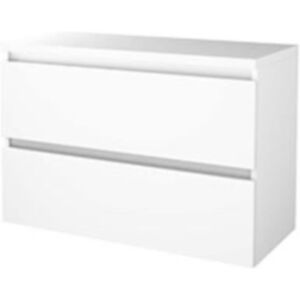Basic Line Basic-Line Start 46 Badkamermeubelset - 100 x 46 cm - Greeploos - 2 Lades - Wastafelblad - Ice White Basic Line Basic-Line Start 46 Badkamermeubelset - 100 x 46 cm - Greeploos - 2 Lades - Wastafelblad - Ice White