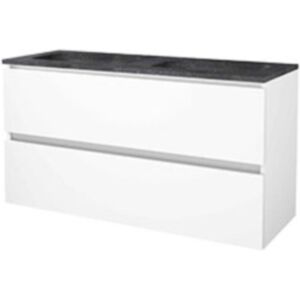 Basic Line Basic-Line Start 46 Badkamermeubelset - 120 x 46 cm - Greeploos - 2 Lades - Hardstenen Wastafel - Zonder Kraangat - Ice White Basic Line Basic-Line Start 46 Badkamermeubelset - 120 x 46 cm - Greeploos - 2 Lades - Hardstenen Wastafel - Zonder Kraangat - Ice White