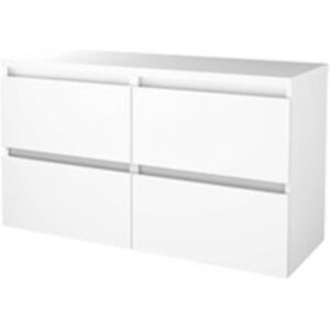 Basic Line Basic-Line Start 46 Badkamermeubelset - 120 x 46 cm - Greeploos - 4 Lades - Wastafelblad - Ice White Basic Line Basic-Line Start 46 Badkamermeubelset - 120 x 46 cm - Greeploos - 4 Lades - Wastafelblad - Ice White