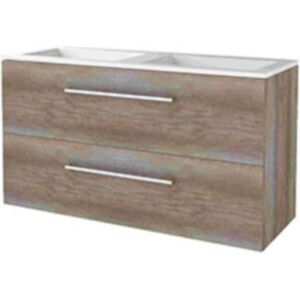 Basic Line Basic-Line Start 46 Badkamermeubelset - 120 x 46 cm - Met Grepen - 2 Lades - Acryl Wastafel - Zonder Kraangat - Scotch Oak Basic Line Basic-Line Start 46 Badkamermeubelset - 120 x 46 cm - Met Grepen - 2 Lades - Acryl Wastafel - Zonder Kraangat - Scotch Oak