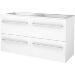 Basic Line Basic-Line Start 46 Badkamermeubelset - 120 x 46 cm - Met Grepen - 4 Lades - Acryl Wastafel - Zonder Kraangat - Ice White Basic Line Basic-Line Start 46 Badkamermeubelset - 120 x 46 cm - Met Grepen - 4 Lades - Acryl Wastafel - Zonder Kraangat - Ice White