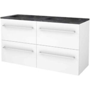Basic Line Basic-Line Start 46 Badkamermeubelset - 120 x 46 cm - Met Grepen - 4 Lades - Hardstenen Wastafel - 2 Kraangaten - Ice White Basic Line Basic-Line Start 46 Badkamermeubelset - 120 x 46 cm - Met Grepen - 4 Lades - Hardstenen Wastafel - 2 Kraangaten - Ice White