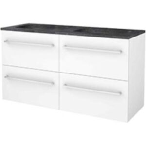 Basic Line Basic-Line Start 46 Badkamermeubelset - 120 x 46 cm - Met Grepen - 4 Lades - Hardstenen Wastafel - Zonder Kraangat - Ice White Basic Line Basic-Line Start 46 Badkamermeubelset - 120 x 46 cm - Met Grepen - 4 Lades - Hardstenen Wastafel - Zonder Kraangat - Ice White
