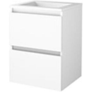 Basic Line Basic-Line Start 46 Badkamermeubelset - 50 x 46 cm - Greeploos - 2 Lades - Acryl Wastafel - Zonder Kraangat - Ice White Basic Line Basic-Line Start 46 Badkamermeubelset - 50 x 46 cm - Greeploos - 2 Lades - Acryl Wastafel - Zonder Kraangat - Ice White