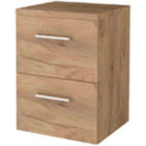 Basic Line Basic-Line Start 46 Badkamermeubelset - 50 x 46 cm - Met Grepen - 2 Lades - Wastafelblad - Whisky Oak Basic Line Basic-Line Start 46 Badkamermeubelset - 50 x 46 cm - Met Grepen - 2 Lades - Wastafelblad - Whisky Oak