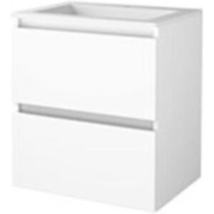 Basic Line Basic-Line Start 46 Badkamermeubelset - 60 x 46 cm - Greeploos - 2 Lades - Acryl Wastafel - 1 Kraangat - Ice White Basic Line Basic-Line Start 46 Badkamermeubelset - 60 x 46 cm - Greeploos - 2 Lades - Acryl Wastafel - 1 Kraangat - Ice White