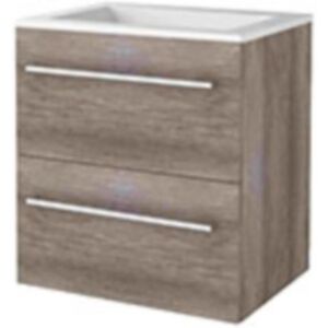Basic Line Basic-Line Start 46 Badkamermeubelset - 60 x 46 cm - Met Grepen - 2 Lades - Acryl Wastafel - Zonder Kraangat - Scotch Oak Basic Line Basic-Line Start 46 Badkamermeubelset - 60 x 46 cm - Met Grepen - 2 Lades - Acryl Wastafel - Zonder Kraangat - Scotch Oak