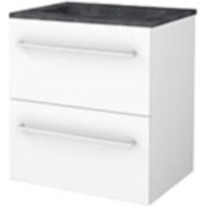 Basic Line Basic-Line Start 46 Badkamermeubelset - 60 x 46 cm - Met Grepen - 2 Lades - Hardstenen Wastafel - Zonder Kraangat - Ice White Basic Line Basic-Line Start 46 Badkamermeubelset - 60 x 46 cm - Met Grepen - 2 Lades - Hardstenen Wastafel - Zonder Kraangat - Ice White