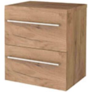 Basic Line Basic-Line Start 46 Badkamermeubelset - 60 x 46 cm - Met Grepen - 2 Lades - Wastafelblad - Whisky Oak Basic Line Basic-Line Start 46 Badkamermeubelset - 60 x 46 cm - Met Grepen - 2 Lades - Wastafelblad - Whisky Oak