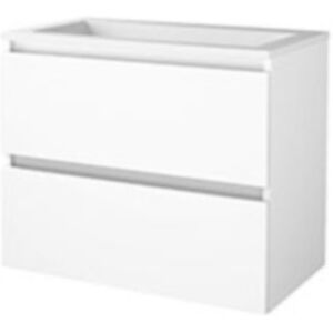 Basic Line Basic-Line Start 46 Badkamermeubelset - 80 x 46 cm - Greeploos - 2 Lades - Acryl Wastafel - Zonder Kraangat - Ice White Basic Line Basic-Line Start 46 Badkamermeubelset - 80 x 46 cm - Greeploos - 2 Lades - Acryl Wastafel - Zonder Kraangat - Ice White