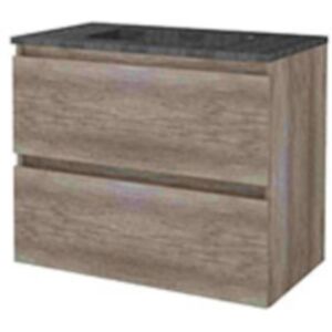 Basic Line Basic-Line Start 46 Badkamermeubelset - 80 x 46 cm - Greeploos - 2 Lades - Hardstenen Wastafel - Zonder Kraangat - Scotch Oak Basic Line Basic-Line Start 46 Badkamermeubelset - 80 x 46 cm - Greeploos - 2 Lades - Hardstenen Wastafel - Zonder Kraangat - Scotch Oak