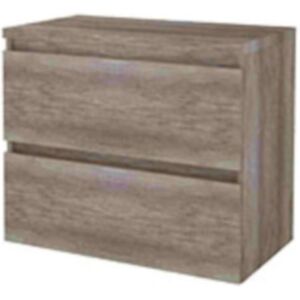 Basic Line Basic-Line Start 46 Badkamermeubelset - 80 x 46 cm - Greeploos - 2 Lades - Wastafelblad - Scotch Oak Basic Line Basic-Line Start 46 Badkamermeubelset - 80 x 46 cm - Greeploos - 2 Lades - Wastafelblad - Scotch Oak