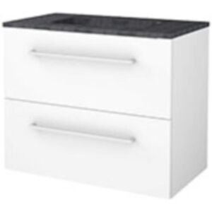 Basic Line Basic-Line Start 46 Badkamermeubelset - 80 x 46 cm - Met Grepen - 2 Lades - Hardstenen Wastafel - Zonder Kraangat - Ice White Basic Line Basic-Line Start 46 Badkamermeubelset - 80 x 46 cm - Met Grepen - 2 Lades - Hardstenen Wastafel - Zonder Kraangat - Ice White