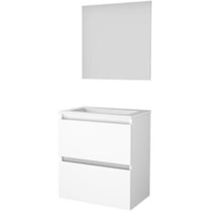 Basic Line Basic-Line Ultimate 39 Badkamermeubelset - Ondiep - 60 x 39 cm - Greeploos - 2 Lades - Acryl Wastafel - 1 Kraangat - Spiegel met Indirecte LED Verlichting - Ice White Basic Line Basic-Line Ultimate 39 Badkamermeubelset - Ondiep - 60 x 39 cm - Greeploos - 2 Lades - Acryl Wastafel - 1 Kraangat - Spiegel met Indirecte LED Verlichting - Ice White