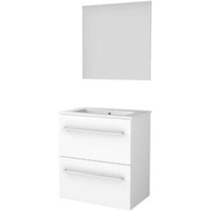 Basic Line Basic-Line Ultimate 39 Badkamermeubelset - Ondiep - 60 x 39 cm - Met Grepen - 2 Lades - Keramische Wastafel - 1 Kraangat - Spiegel met Indirecte LED Verlichting - Ice White Basic Line Basic-Line Ultimate 39 Badkamermeubelset - Ondiep - 60 x 39 cm - Met Grepen - 2 Lades - Keramische Wastafel - 1 Kraangat - Spiegel met Indirecte LED Verlichting - Ice White