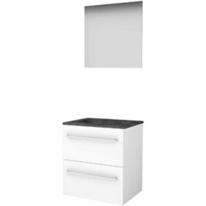 Basic Line Basic-Line Ultimate 46 Badkamermeubelset - 60 x 46 cm - Met Grepen - 2 Lades - Hardstenen Wastafel - 1 Kraangat - Ice White Basic Line Basic-Line Ultimate 46 Badkamermeubelset - 60 x 46 cm - Met Grepen - 2 Lades - Hardstenen Wastafel - 1 Kraangat - Ice White