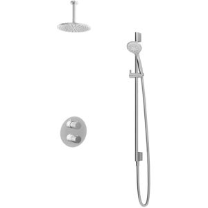 Hotbath Buddy - Inbouw Regendoucheset - Thermostatisch - Plafondbuis 15 cm - Hoofddouche 200 mm - Ronde Handdouche 3 Standen - Glijstang 900 mm - met 2-Weg Stop-Omstel - Waterbesparend - V01 Hotbath Buddy - Inbouw Regendoucheset - Thermostatisch - Plafondbuis 15 cm - Hoofddouche 200 mm - Ronde Handdouche 3 Standen - Glijstang 900 mm - met 2-Weg Stop-Omstel - Waterbesparend - V01