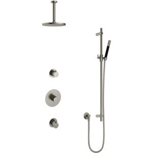 Hotbath Cobber - Inbouw Regendoucheset - Geborsteld Nikkel - 2 Stopkranen - Thermostatisch - Plafondbuis 15 cm - Hoofddouche 200 mm - Staafhanddouche - Glijstang 900 mm - Waterbesparend Hotbath Cobber - Inbouw Regendoucheset - Geborsteld Nikkel - 2 Stopkranen - Thermostatisch - Plafondbuis 15 cm - Hoofddouche 200 mm - Staafhanddouche - Glijstang 900 mm - Waterbesparend