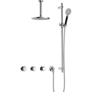 Hotbath Cobber X - CX7067 - Inbouw Regendoucheset - Chroom - 2 Stopkranen - Thermostatisch - Plafondbuis 15 cm - Hoofddouche 200 mm - Ronde Handdouche 3 Standen - Glijstang 900 mm - Waterbesparend Hotbath Cobber X - CX7067 - Inbouw Regendoucheset - Chroom - 2 Stopkranen - Thermostatisch - Plafondbuis 15 cm - Hoofddouche 200 mm - Ronde Handdouche 3 Standen - Glijstang 900 mm - Waterbesparend