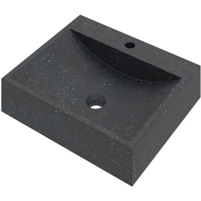 Basic Line Opbouw Waskom - 50x42x12 cm - Rechthoek - Hardsteen - met Kraanplateau Basic Line Opbouw Waskom - 50x42x12 cm - Rechthoek - Hardsteen - met Kraanplateau