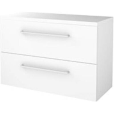 Basic Line Basic-Line Start 46 Badkamermeubelset - 100 x 46 cm - Met Grepen - 2 Lades - Wastafelblad - Ice White Basic Line Basic-Line Start 46 Badkamermeubelset - 100 x 46 cm - Met Grepen - 2 Lades - Wastafelblad - Ice White
