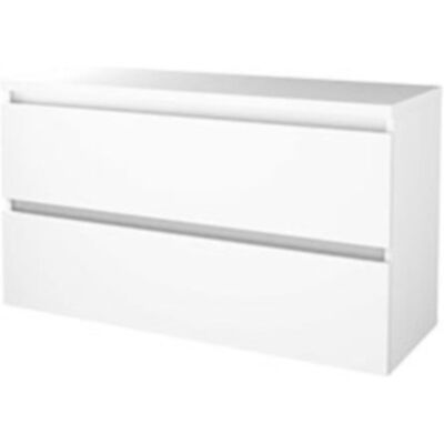 Basic Line Basic-Line Start 46 Badkamermeubelset - 120 x 46 cm - Greeploos - 2 Lades - Wastafelblad - Ice White Basic Line Basic-Line Start 46 Badkamermeubelset - 120 x 46 cm - Greeploos - 2 Lades - Wastafelblad - Ice White