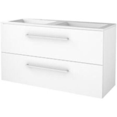 Basic Line Basic-Line Start 46 Badkamermeubelset - 120 x 46 cm - Met Grepen - 2 Lades - Acryl Wastafel - 2 Kraangaten - Ice White Basic Line Basic-Line Start 46 Badkamermeubelset - 120 x 46 cm - Met Grepen - 2 Lades - Acryl Wastafel - 2 Kraangaten - Ice White
