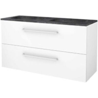 Basic Line Basic-Line Start 46 Badkamermeubelset - 120 x 46 cm - Met Grepen - 2 Lades - Hardstenen Wastafel - 2 Kraangaten - Ice White Basic Line Basic-Line Start 46 Badkamermeubelset - 120 x 46 cm - Met Grepen - 2 Lades - Hardstenen Wastafel - 2 Kraangaten - Ice White