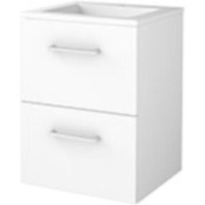 Basic Line Basic-Line Start 46 Badkamermeubelset - 50 x 46 cm - Met Grepen - 2 Lades - Acryl Wastafel - 1 Kraangat - Ice White Basic Line Basic-Line Start 46 Badkamermeubelset - 50 x 46 cm - Met Grepen - 2 Lades - Acryl Wastafel - 1 Kraangat - Ice White