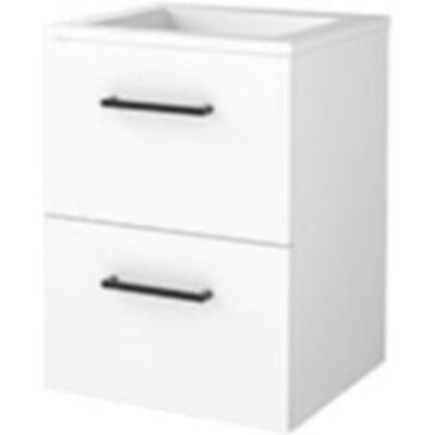 Basic Line Basic-Line Start 46 Badkamermeubelset - 50 x 46 cm - Met Grepen - 2 Lades - Acryl Wastafel - Zonder Kraangat - Ice White Basic Line Basic-Line Start 46 Badkamermeubelset - 50 x 46 cm - Met Grepen - 2 Lades - Acryl Wastafel - Zonder Kraangat - Ice White