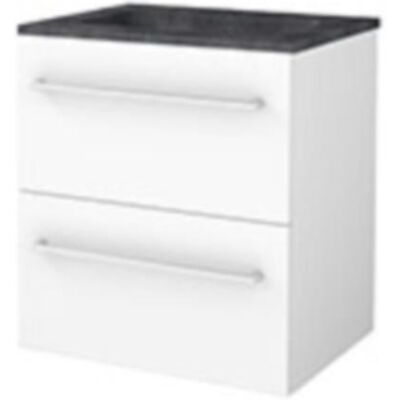 Basic Line Basic-Line Start 46 Badkamermeubelset - 60 x 46 cm - Met Grepen - 2 Lades - Hardstenen Wastafel - 1 Kraangat - Ice White Basic Line Basic-Line Start 46 Badkamermeubelset - 60 x 46 cm - Met Grepen - 2 Lades - Hardstenen Wastafel - 1 Kraangat - Ice White