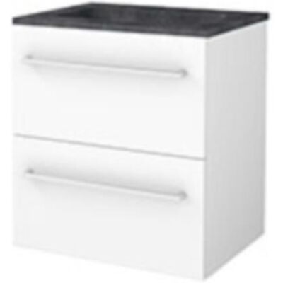 Basic Line Basic-Line Start 46 Badkamermeubelset - 60 x 46 cm - Met Grepen - 2 Lades - Hardstenen Wastafel - Zonder Kraangat - Ice White Basic Line Basic-Line Start 46 Badkamermeubelset - 60 x 46 cm - Met Grepen - 2 Lades - Hardstenen Wastafel - Zonder Kraangat - Ice White