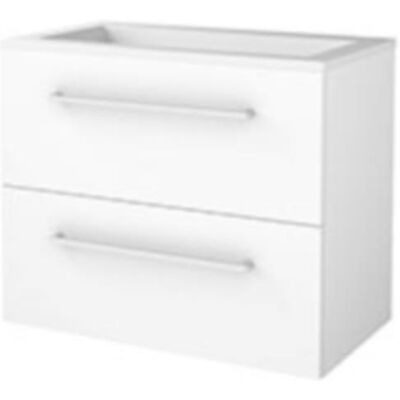 Basic Line Basic-Line Start 46 Badkamermeubelset - 80 x 46 cm - Met Grepen - 2 Lades - Acryl Wastafel - Zonder Kraangat - Ice White Basic Line Basic-Line Start 46 Badkamermeubelset - 80 x 46 cm - Met Grepen - 2 Lades - Acryl Wastafel - Zonder Kraangat - Ice White