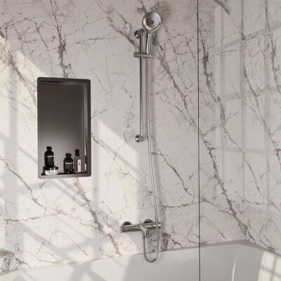 Brauer Brushed Edition Opbouw Baddouche Thermostaatkraan - 3 stand - Doucheslang - Glijstang - Handdouche - Rvs Geborsteld Pvd Brauer Brushed Edition Opbouw Baddouche Thermostaatkraan - 3 stand - Doucheslang - Glijstang - Handdouche - Rvs Geborsteld Pvd